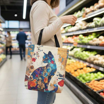 Majestic Cat Canvas Tote Bag NEUHAUS ZEN [[product_type]]