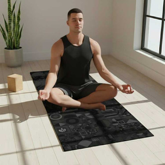 Geo Zen - Microfibre Suede Natural Rubber Yoga Mat NEUHAUS ZEN [[product_type]]