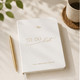 White Gold Achieve To Do List Notebook on a minimalist workspace with coffee and stationery, creating an organised and productive home office.