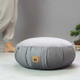 grey Zafu meditation cushion for yoga, meditation, and floor seating