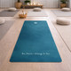 Deep Teal yoga mat in a serene meditation and wellness space with cushions for yoga and relaxation