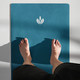 Woman standing on Deep Teal  microfibre non slip yoga mat
