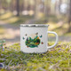 Robust, Lightweight Forest Meadow Enamel Mug, Home Brew, camping, and hiking