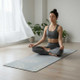 Compact | Grey Leafy Suede TPE Yoga Mat- 4mm Thickness NEUHAUS ZEN [[product_type]]