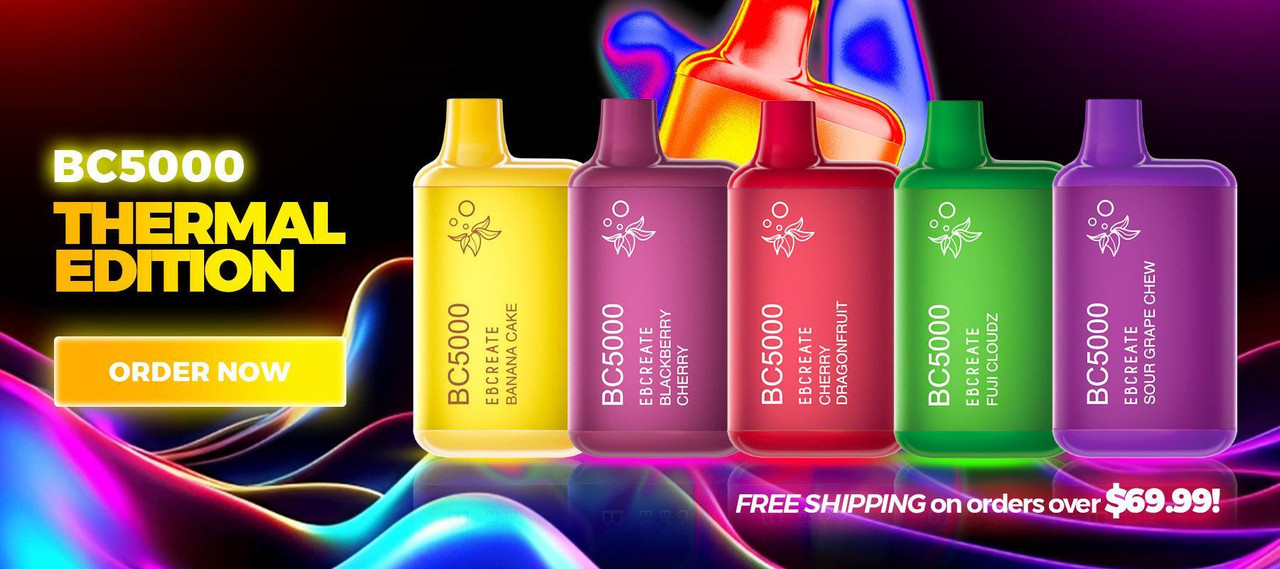 ebcreate thermal edition bc5000 disposable vape vcell Select Your Flavour From This Dropdown Menu:Kiwi Berry Ice Voopoo Drag S &