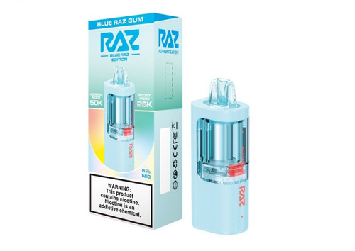 RAZ VUE 50K Disposable Pod Blue Raz Gum