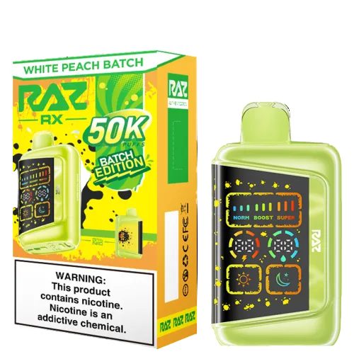RAZ RX50K White Peach Batch Edition Disposable Vape