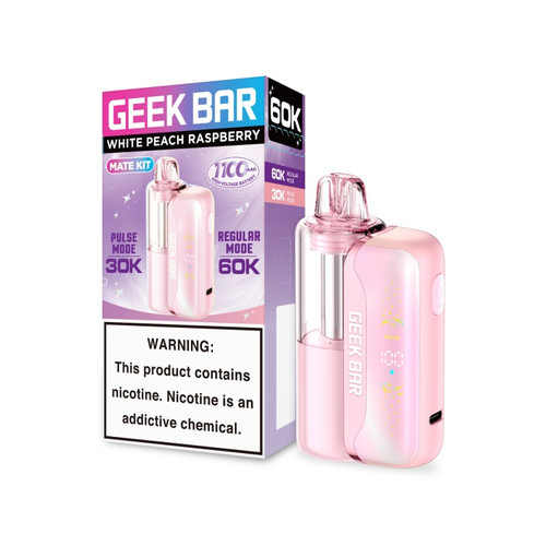 Geek Bar Mate 60K Vape Kit White Peach Raspberry