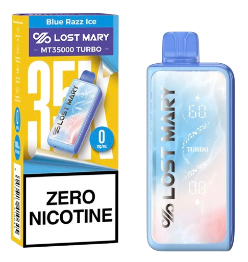 Lost Mary MT35000 Turbo Blue Razz Ice 0% Nicotine