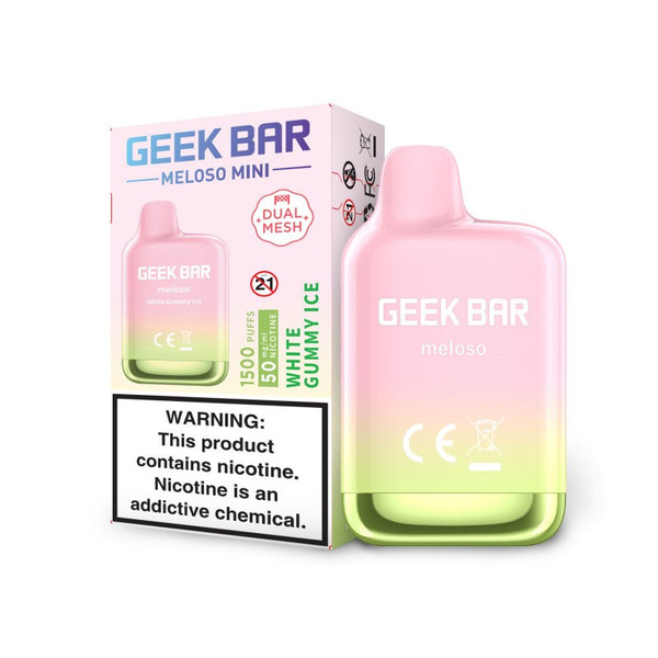 Geek Bar Meloso MINI 1500 Disposable Vape White Gummy Ice