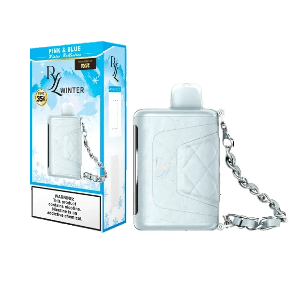 raz vape with chain flavors Pink & Blue RYL Classic 35K by Flavors:Strawbery Watermelon bulk order vapes Pink Flum Pebble |