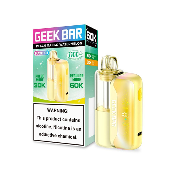 Geek Bar Mate 60K Vape Kit Peach Mango Watermelon
