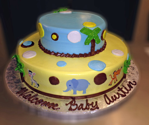 Safari Baby Shower Cake (Model# 42001)