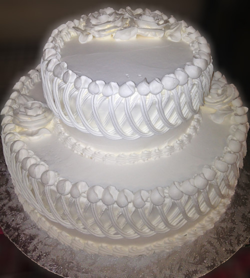 Classic White Rope Tiered Cake (Model# 22001)