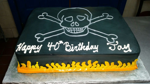 Skull And Flames Cake (Model# 11012)