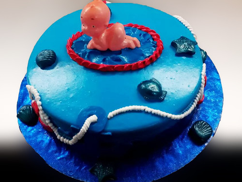 Boat / Water Baby Shower Cake (Model# 41003)