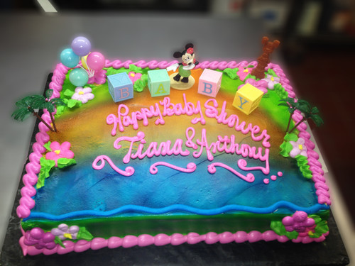 Minnie Mouse Baby Shower Cake (Model# 41036)