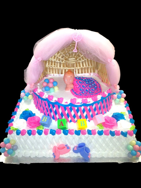 Baby Bassinet Shower Cake (Model# 42006)