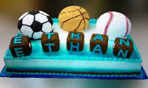 Two-Tier Sports Baby Shower Cake (Model# 42023)