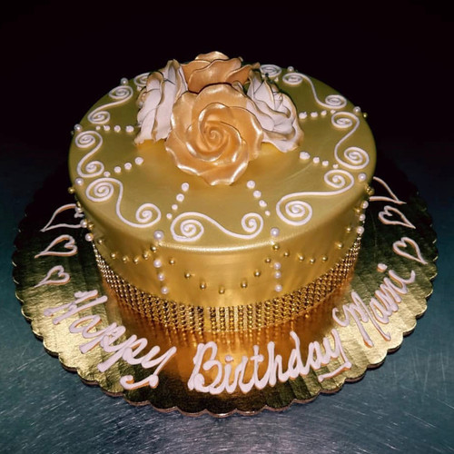 11080 Gold Bling Bling Cake