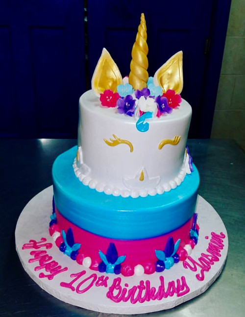 Unicorn Single Curl Cake (Model# 12027)