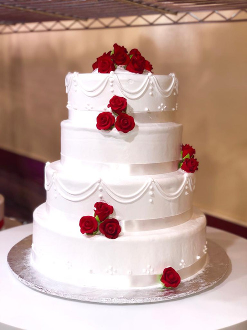 Gum-paste Small Roses Cake (Model# 24007)