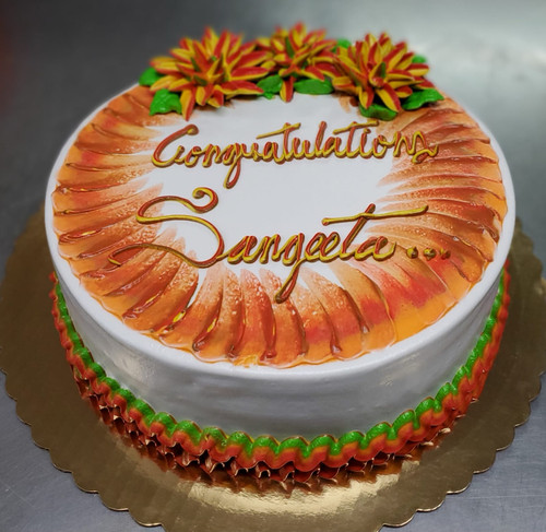 Autumn Floral Congratulations Cake (Model# 61704)