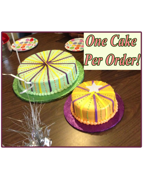 Bright Striped Sunburst Cake (Model# 11197)