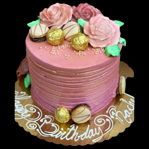 Pink Roses and Ferrero Rocher Cake (Model# 11125)