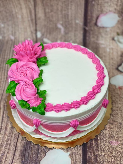 Pink Rosette Floral Cake (Model# 11114)