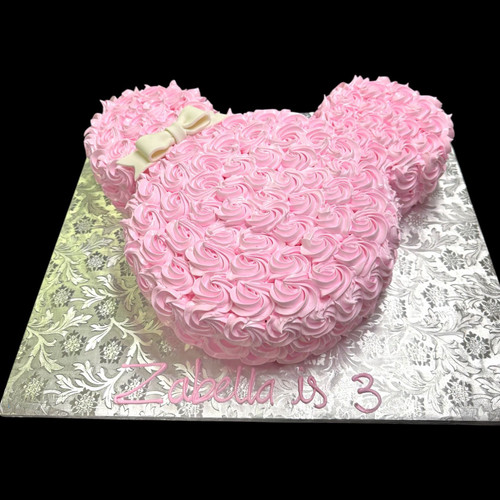 Minnie Mouse Head w/ Bow Cake