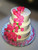 Pink Cascading Roses Anniversary Cake (Model# 23002)