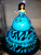 Turquoise Quinceanera Doll Cake (Model# 13901)