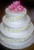 Pink Peony White Blossom Wedding Cake (Model# 23003)