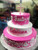 Pink and White Baptism Cross Cake (Model# 53002)
