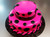 Hot Pink and Black Polka Dot Cake (Model# 12013)