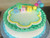 Teal Baby Blocks and Balloons Shower Cake (Model# 41033)