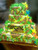 Approximate Servings 145. Sizes: 1/8 sheet sq, 1/4 sheet sq, 1/2 sheet sq & 3/4 sheet sq. This jungle themed baby shower cake has cascading sugar butterflies to lighten it up a bit with some color and detail.