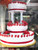 Red Roses Pillar Tiered Cake (Model# 23007)