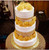 Gold Roses and Rhinestone Wedding Cake (Model# 23005)