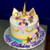 Unicorn & Golden Stars Cake (Model# 11101)