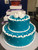 Hot Pink Rosette Two Tier Cake (Model# 11107)
