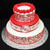 Red Hearts and Scrollwork Tiered Cake (Model# 23010)