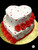 Red Roses Heart-Shaped Romance Cake (Model# 22202)