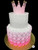 Pink Ombre Princess Crown Cake (Model# 44004)