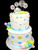Elephant Baby Shower Cake with Blocks (Model# 44005)