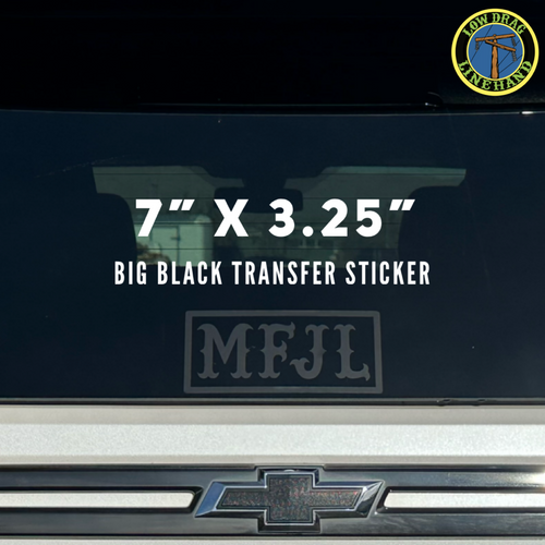 Transfer Sticker Black MFJL Car Decal 