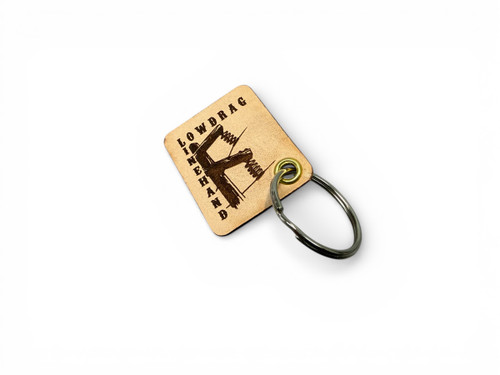 Leather Lazy A Keychain