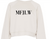 White MFJLW Crop Sweatshirt