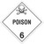 GHS Safety TA600SS 10.75" x 10.75" Rigid Plastic Sign Poison 6